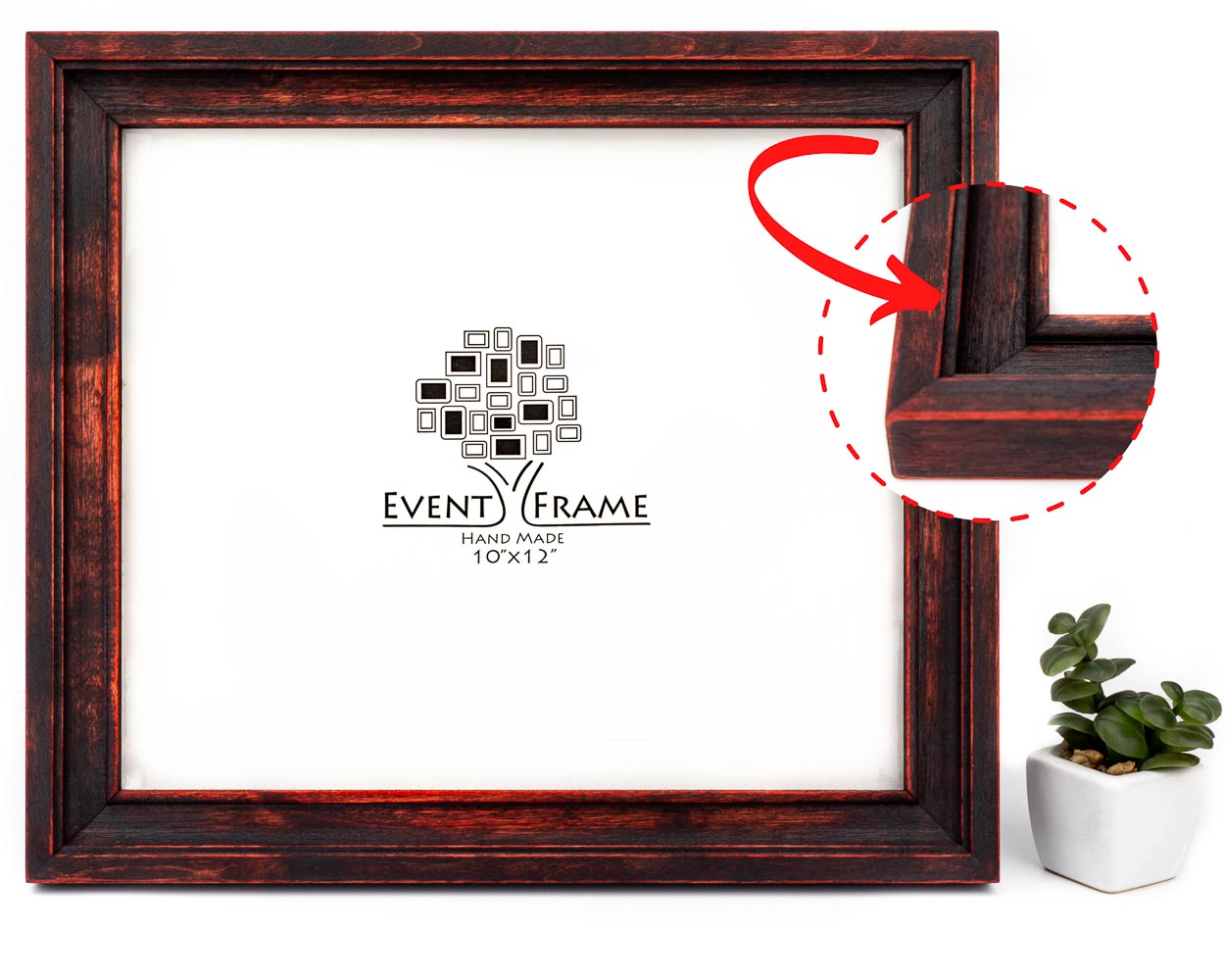 Reddish Black Shabby Chic Picture Frame, Hand Distressed Gallery Wall Frame, Custom Size Photo Frame A1, A2, A3, 11x14, 16x20, 18x24, 24x36