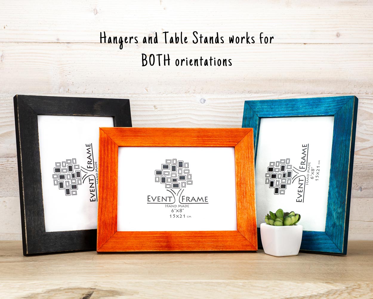 Cadre photo en bois de bouleau massif au design moderne et coloré, 34 mm