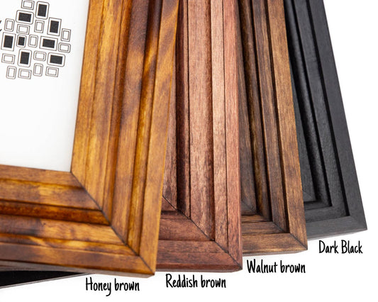 Farbenfroher Bilderrahmen im Vintage-Stil aus massivem Birkenholz, 7,6 cm breit