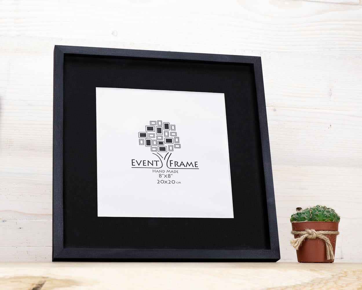 Super Slim Black Solid Birch Hardwood Photo Frame 1/2 Thin Edge