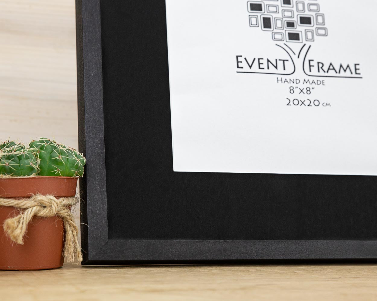 Super Slim Black Solid Birch Hardwood Photo Frame 1/2 Thin Edge