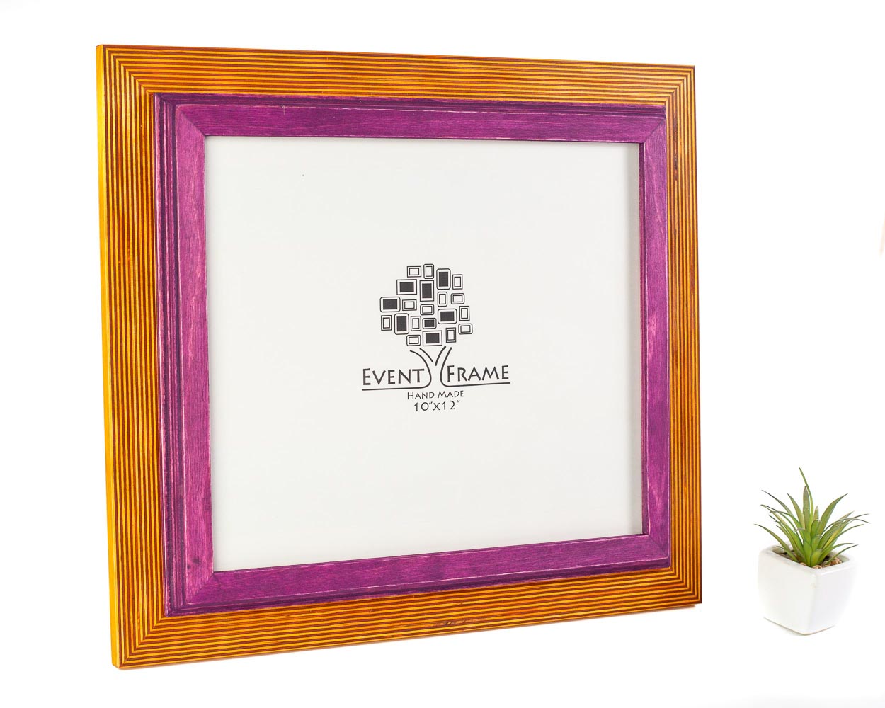 Yellow + Purple Custom Frame, Two Tone Picture Frame, Family Picture Frame, Sizes A5 A4, A3, 8x10, 11x14, 11x17, 12x16, 18x24, 24x36, 10x12