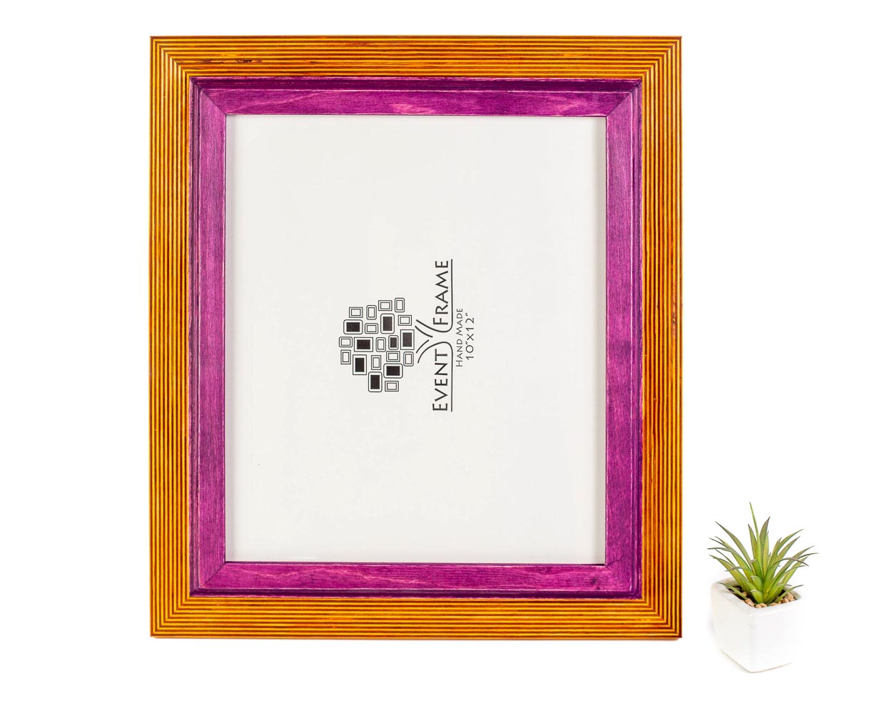 Yellow + Purple Custom Frame, Two Tone Picture Frame, Family Picture Frame, Sizes A5 A4, A3, 8x10, 11x14, 11x17, 12x16, 18x24, 24x36, 10x12