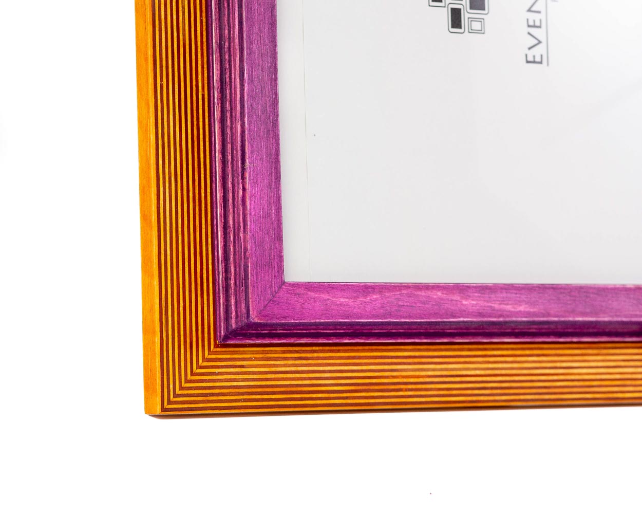 Yellow + Purple Custom Frame, Two Tone Picture Frame, Family Picture Frame, Sizes A5 A4, A3, 8x10, 11x14, 11x17, 12x16, 18x24, 24x36, 10x12