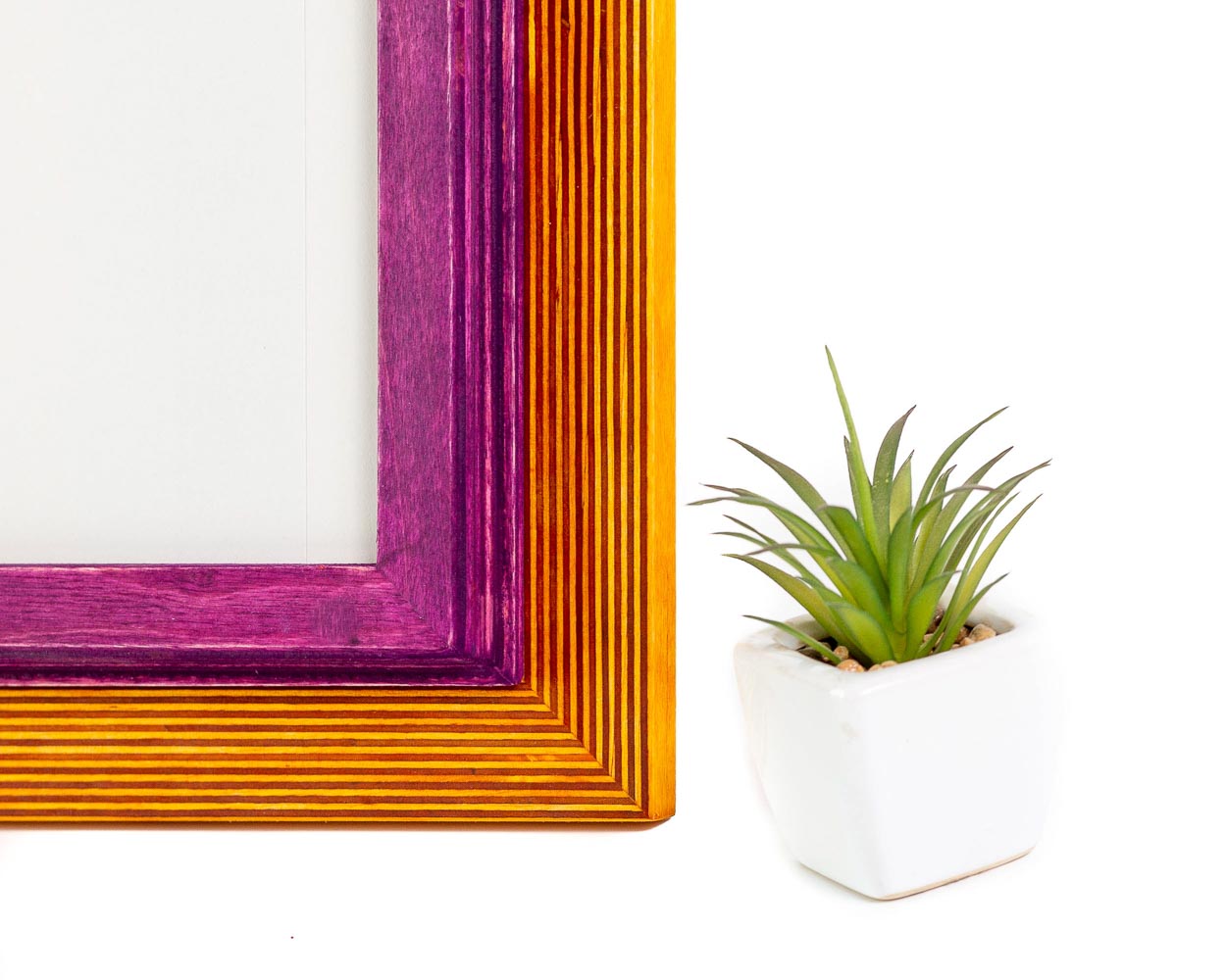 Yellow + Purple Custom Frame, Two Tone Picture Frame, Family Picture Frame, Sizes A5 A4, A3, 8x10, 11x14, 11x17, 12x16, 18x24, 24x36, 10x12