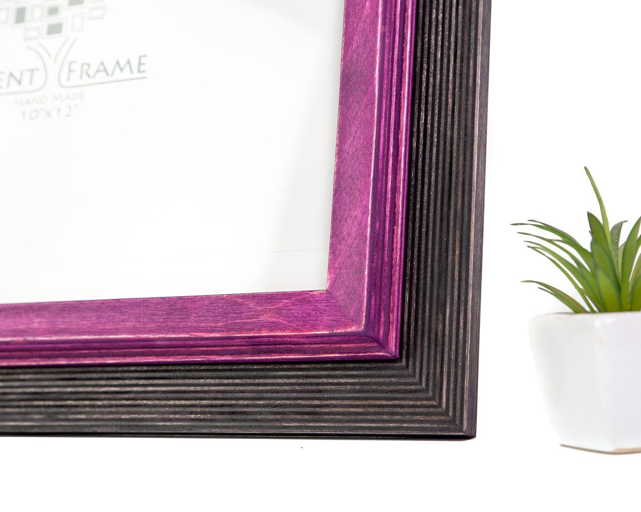 Wooden Black + Purple Picture Frame, Hand Painted Picture Frame, Custom Size Frames A5, A4, A3, A2, 4x6, 5x10, 10x12, 12x16, 18x24, 20x30