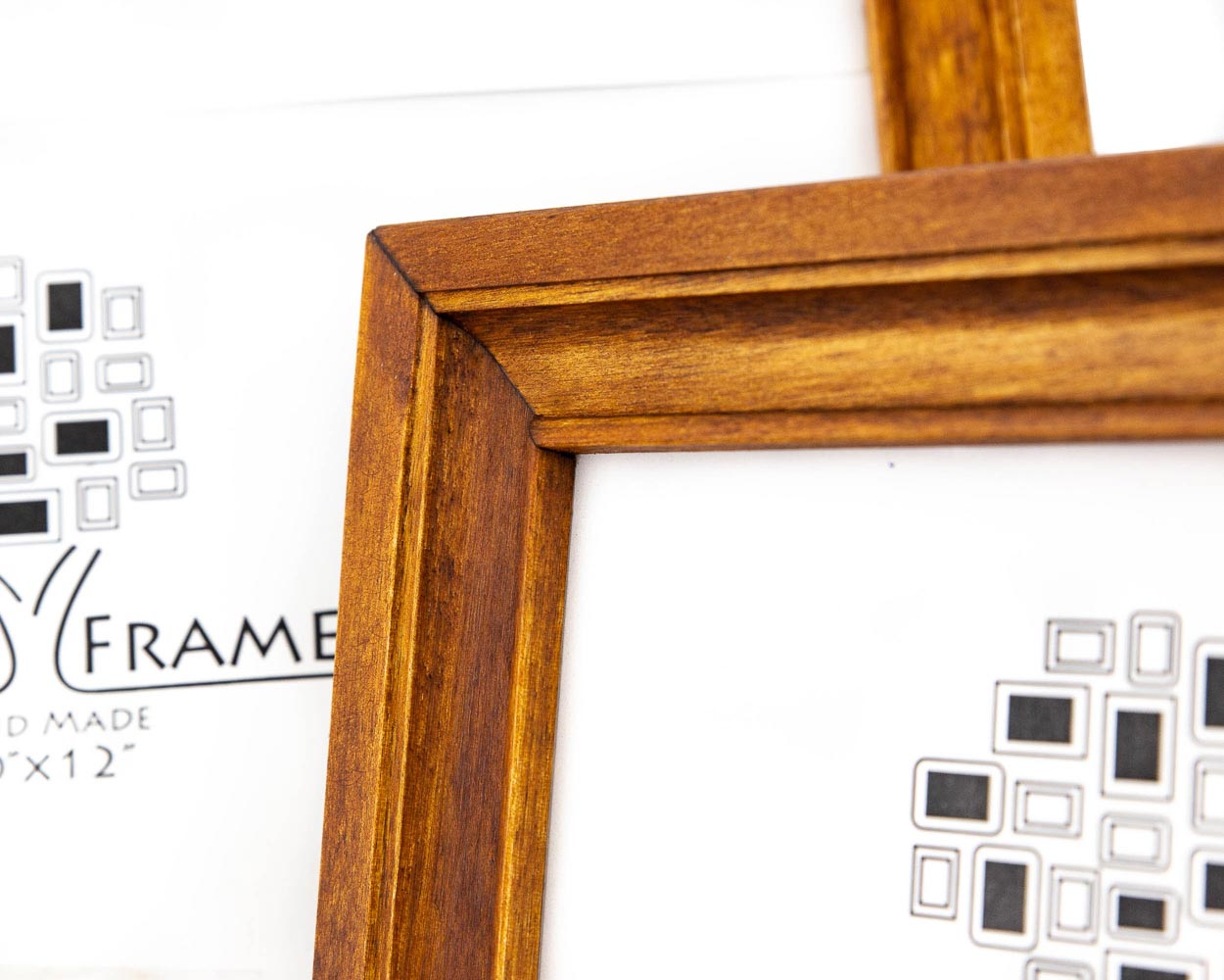 Honey Brown Wooden Picture Frame, Gallery Wall Birch Hardwood Frame, Handmade Premium Quality, Custom Size A4, A3, 6x8, 10x12, 18x24, 20x30