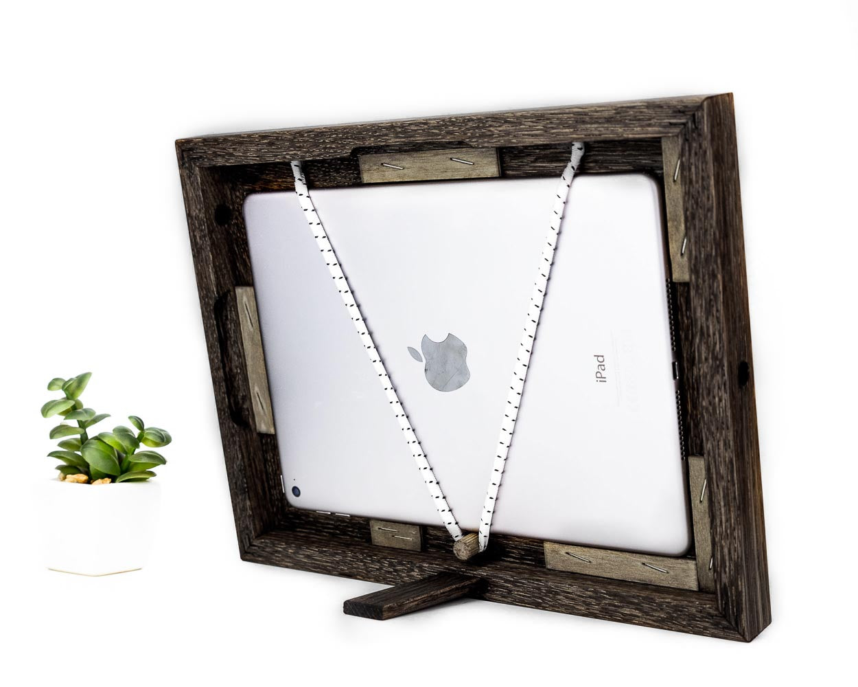 Accessorie for iPad. Wooden Frame for IPad, Tablet Stand, Oak Wood Cover for iPad, Tablet Display Mounting Frame, Tablet Wood Case, Stand Holder for Desk or Wall
