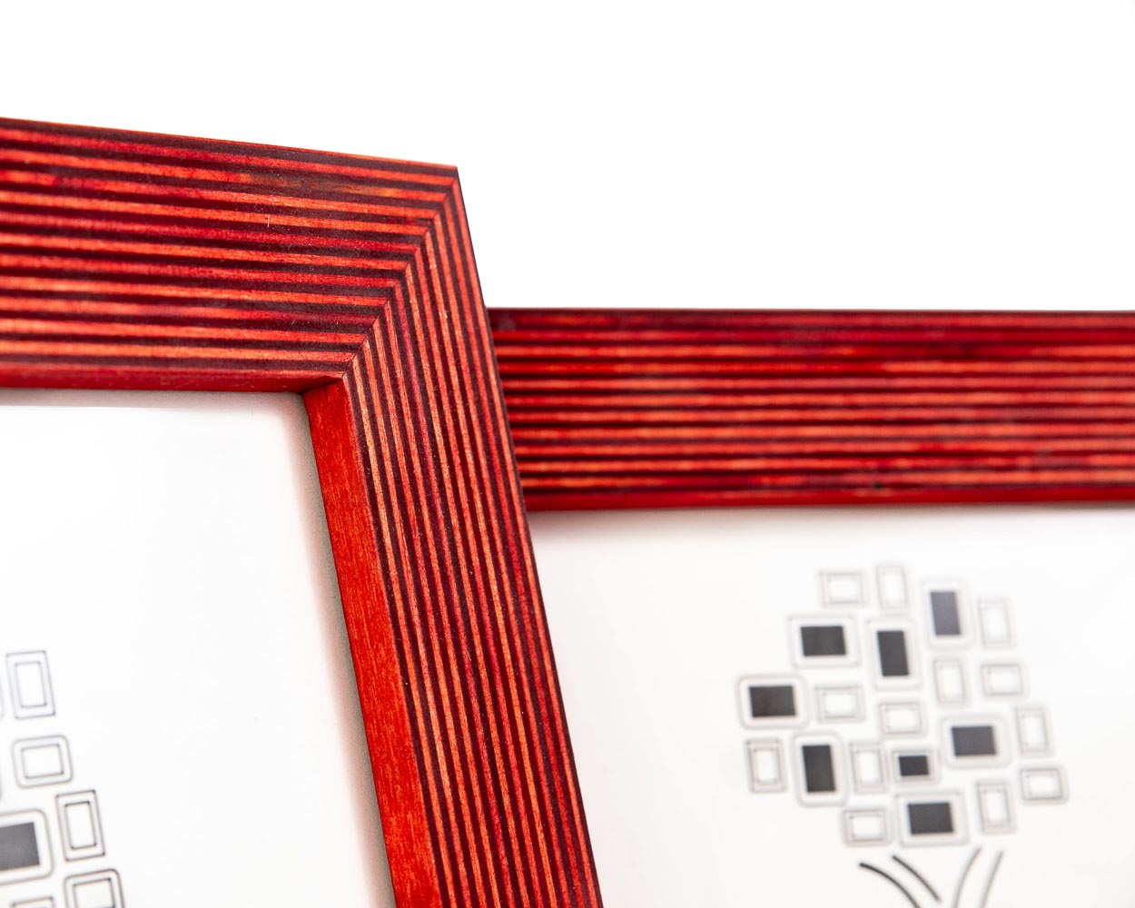 Red + White Custom Wooden Frame, Double Color Photo Frame, Modern Wall Frame, Custom Size Poster Frame A1 A3 A4 8x8 12x18 18x24 20x30 24x36