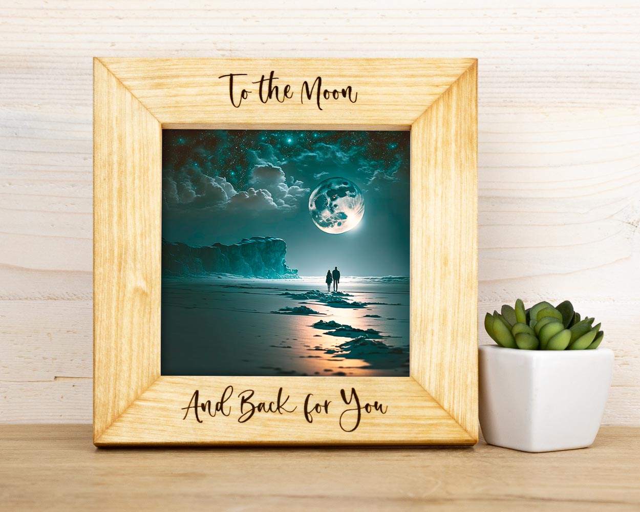 CustomEngravingCo. Birch Wood Frame