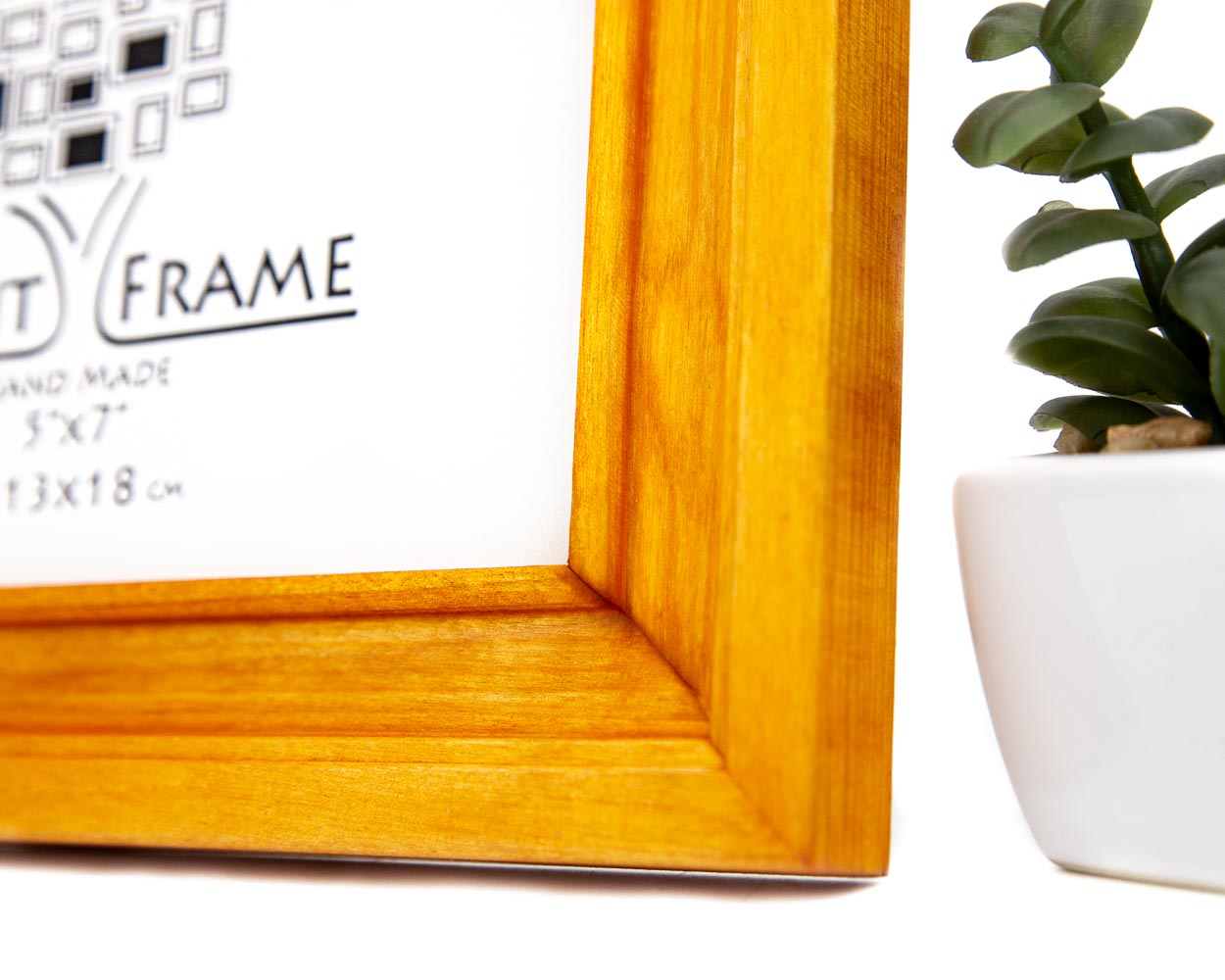 Yellow Vintage Design Photo Frame from Solid Birch Hardwood