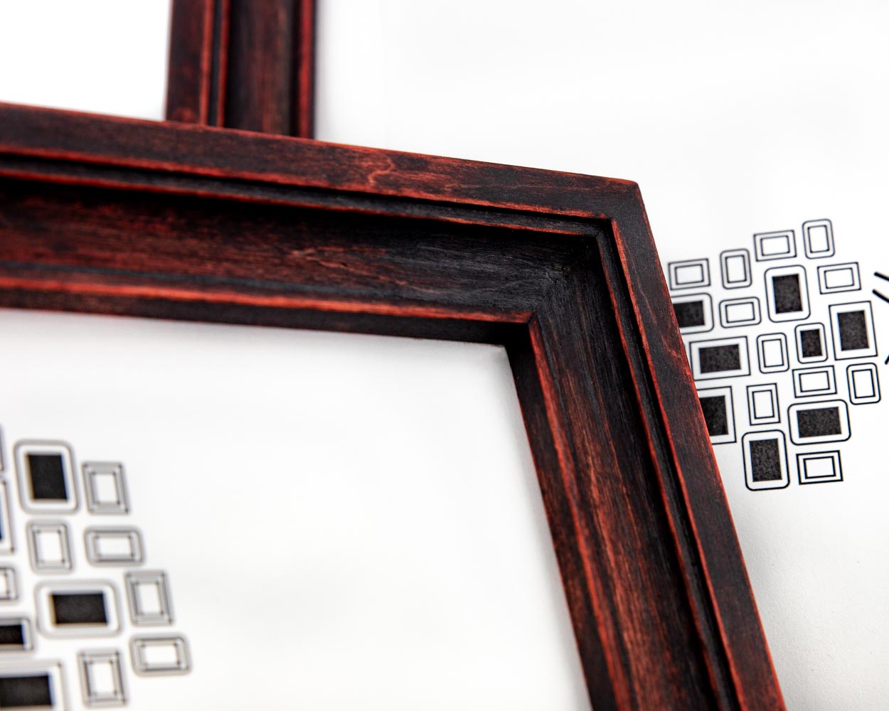 Reddish Black Shabby Chic Picture Frame, Hand Distressed Gallery Wall Frame, Custom Size Photo Frame A1, A2, A3, 11x14, 16x20, 18x24, 24x36