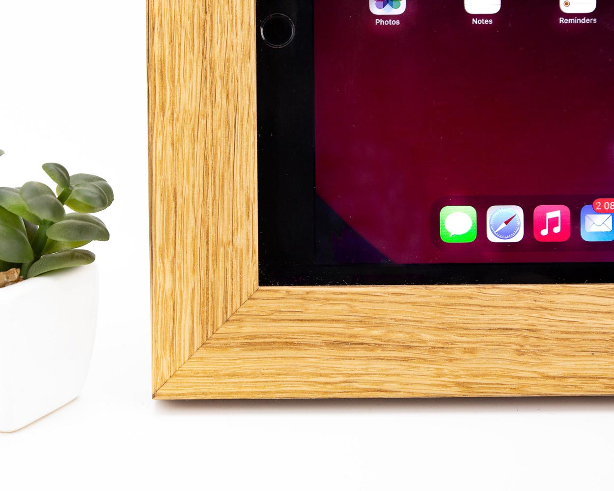 frame for ipad strong joints. Frame for iPad, Oak Hardwood Tablet Mounting Frame, Holder for iPad Wall, Wood Tablet Stand, Planner for iPad, Tablet Display Frame,