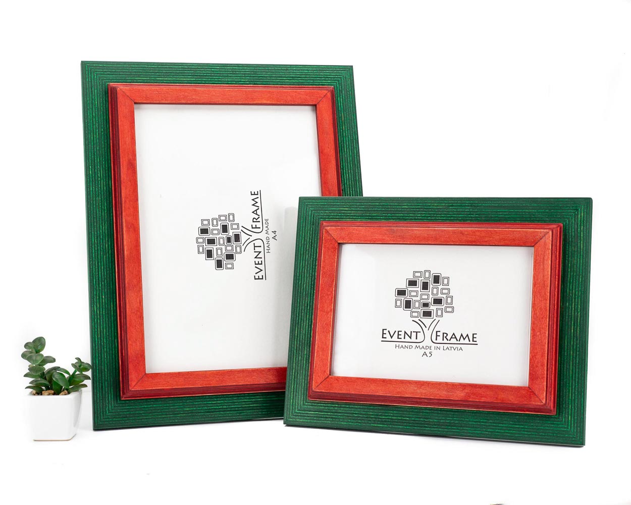 Dark Green + Red Gallery Wall Frame,Wooden Custom Photo Frame, Poster Frame, Any Sizes - A1, A2, A4, A5, 5x7, 8x8, 9x12, 11x14, 12x18, 16x20