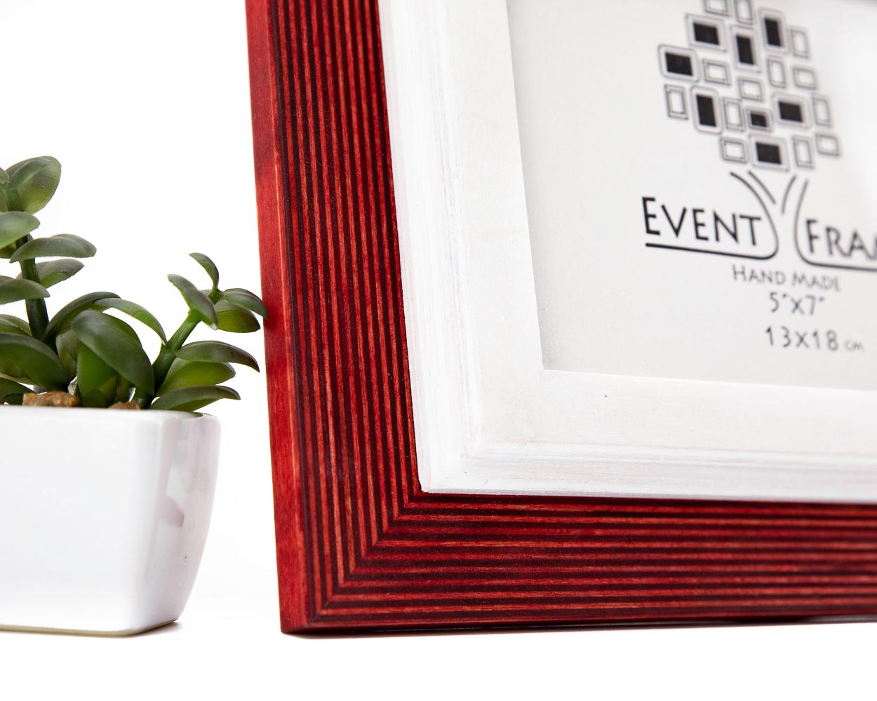 Red + White Custom Wooden Frame, Double Color Photo Frame, Modern Wall Frame, Custom Size Poster Frame A1 A3 A4 8x8 12x18 18x24 20x30 24x36