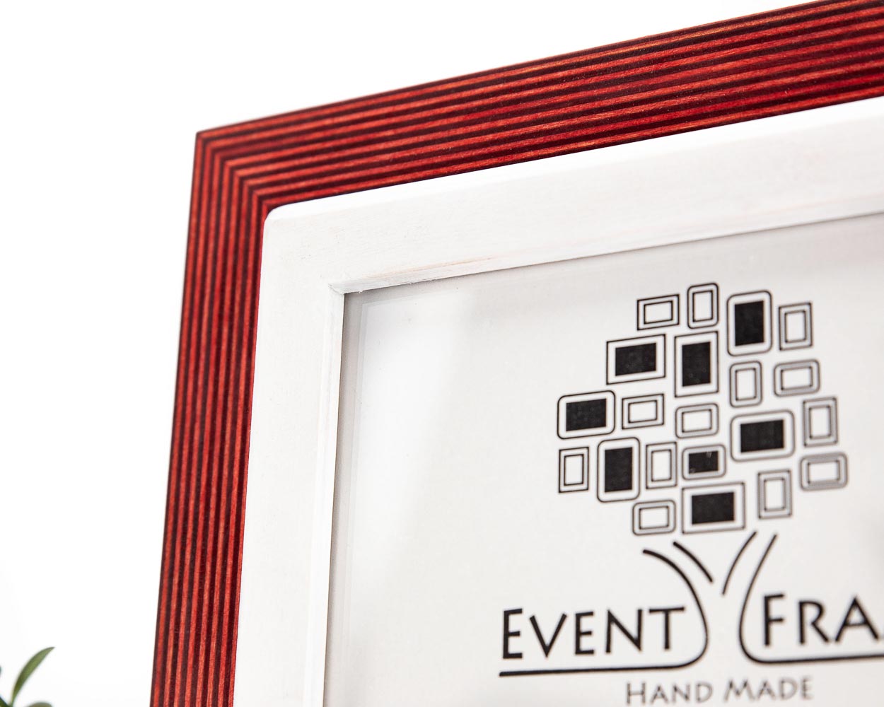 Red + White Custom Wooden Frame, Double Color Photo Frame, Modern Wall Frame, Custom Size Poster Frame A1 A3 A4 8x8 12x18 18x24 20x30 24x36