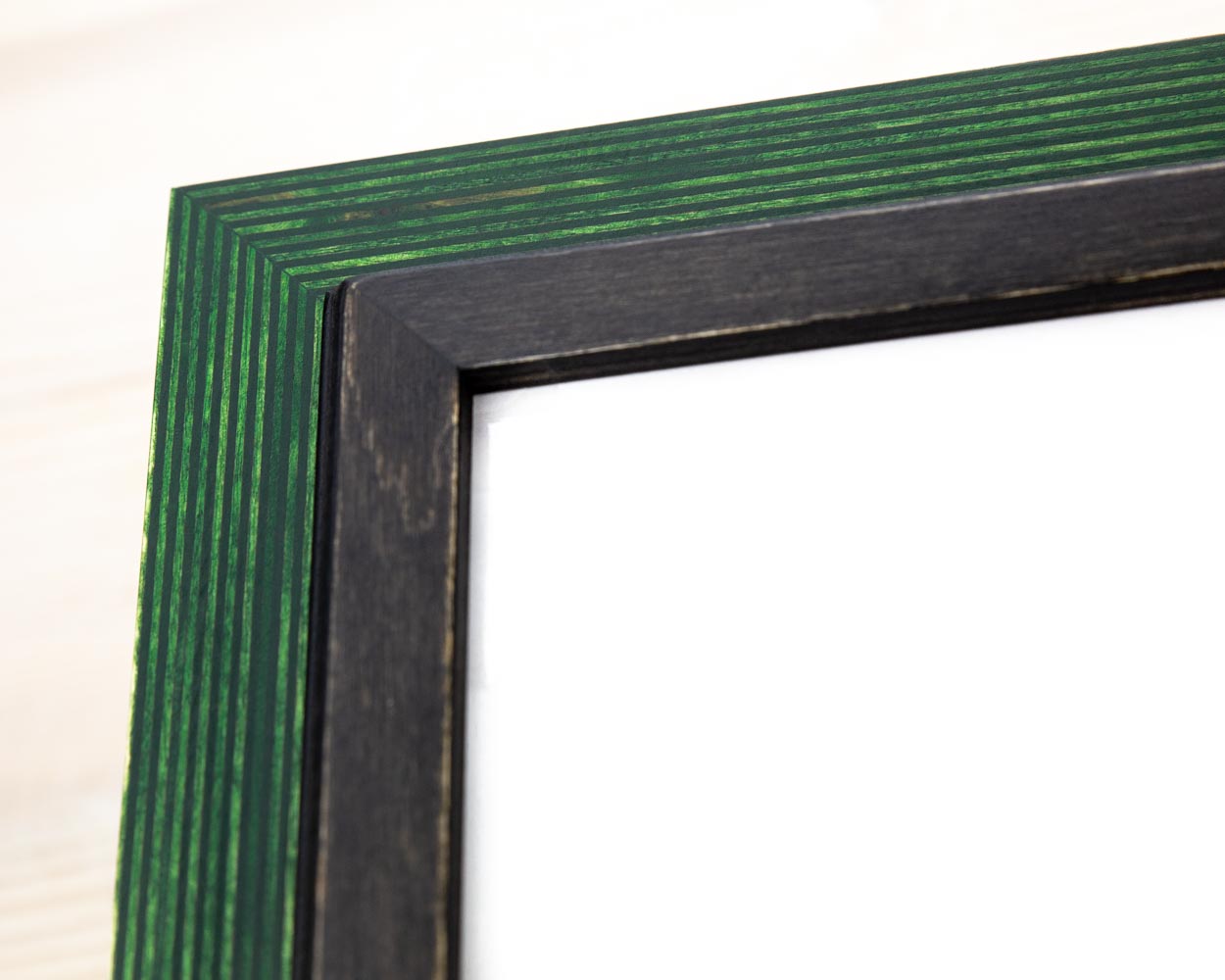 Double Green + Black Photo Frame