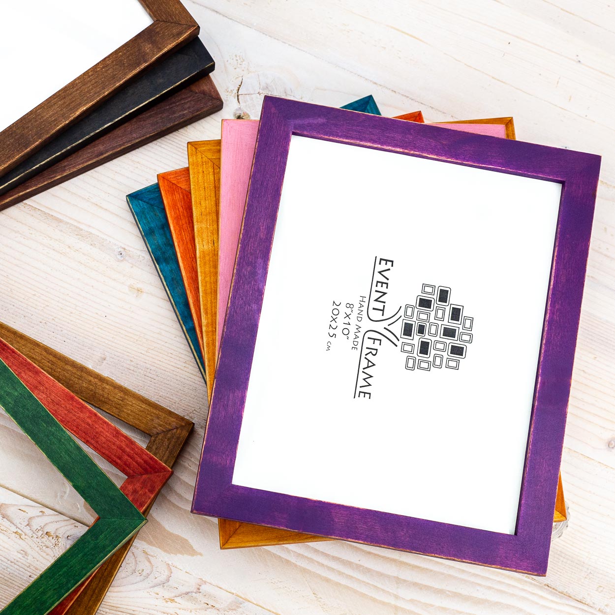 Cadre photo en bois de bouleau massif au design moderne et coloré, 23 mm