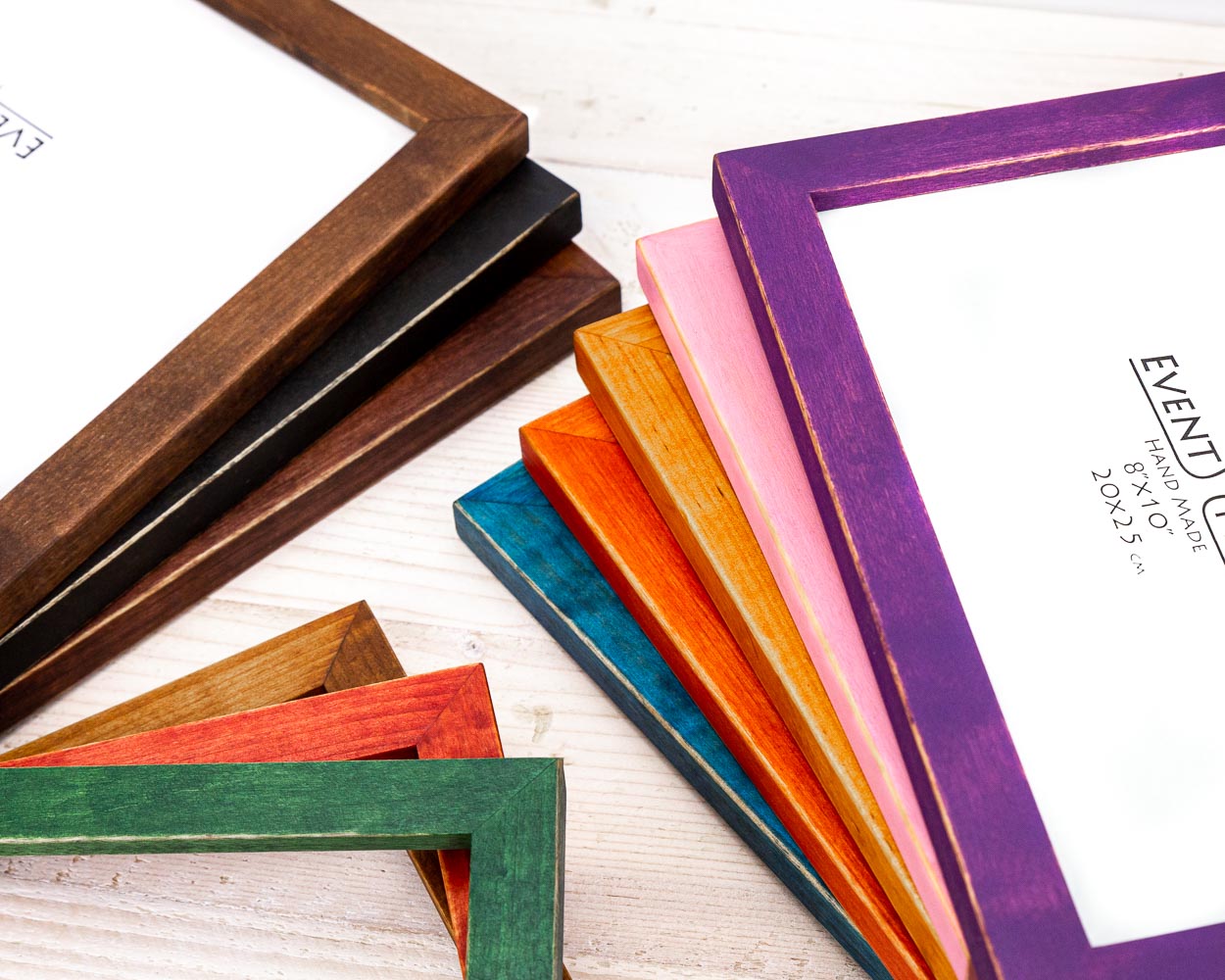 Cadre photo en bois de bouleau massif au design moderne et coloré, 23 mm
