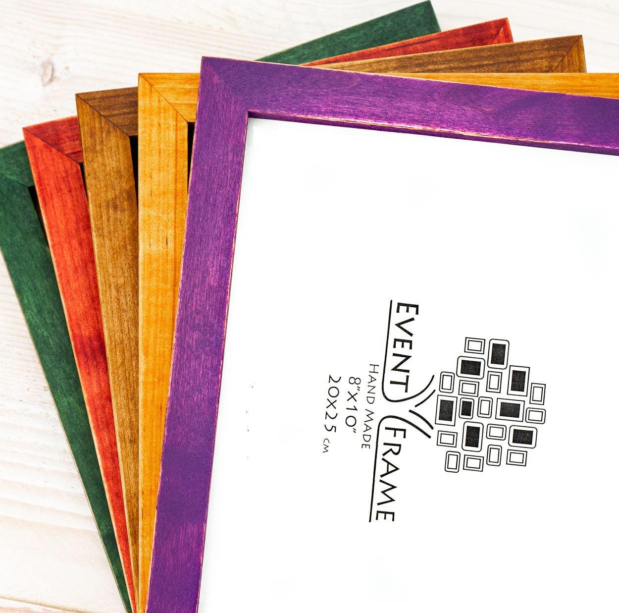 Cadre photo en bois de bouleau massif au design moderne et coloré, 23 mm