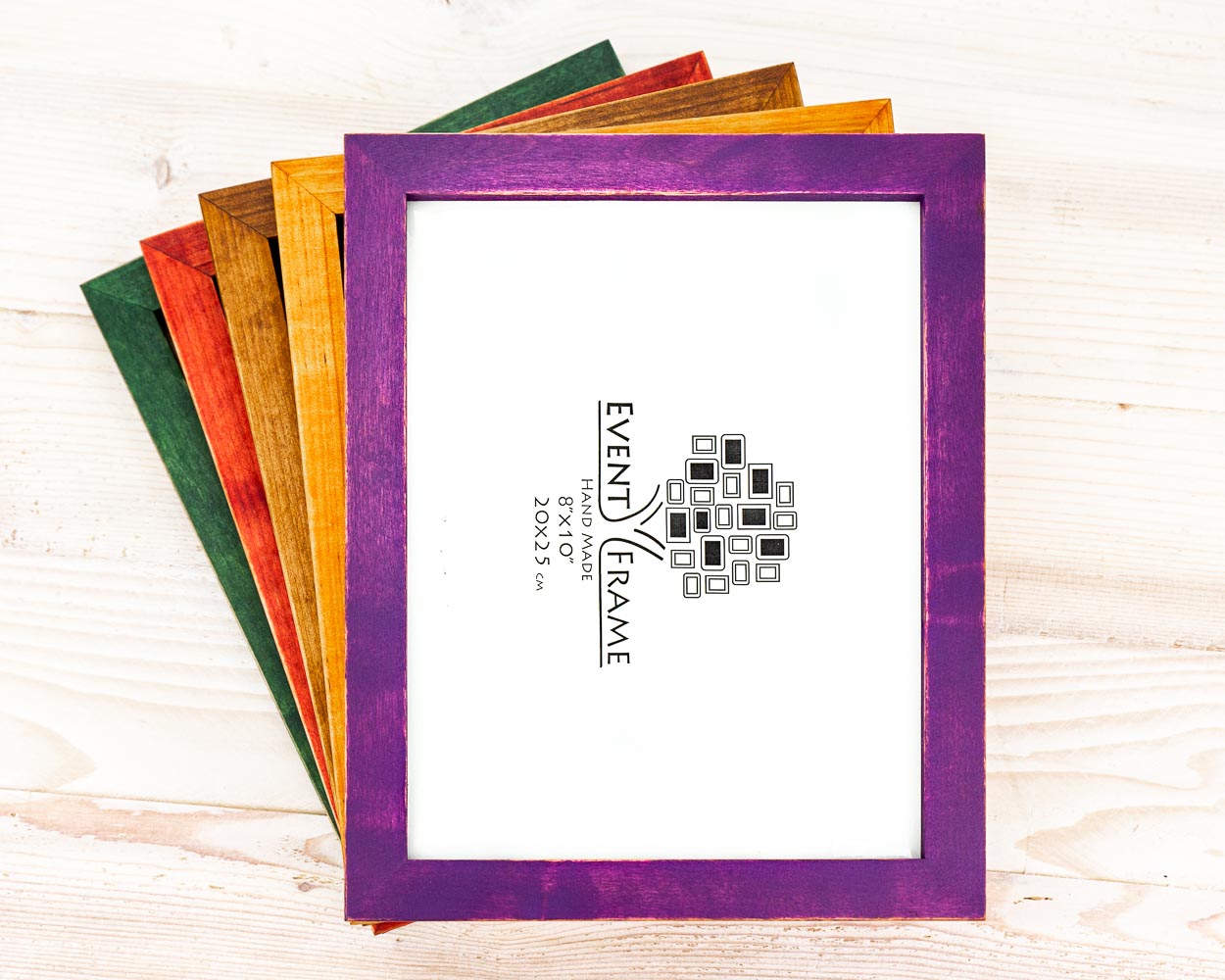 Cadre photo en bois de bouleau massif au design moderne et coloré, 23 mm