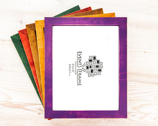 Bunter, verwitterter moderner Bilderrahmen aus massivem Birkenholz, 23 mm