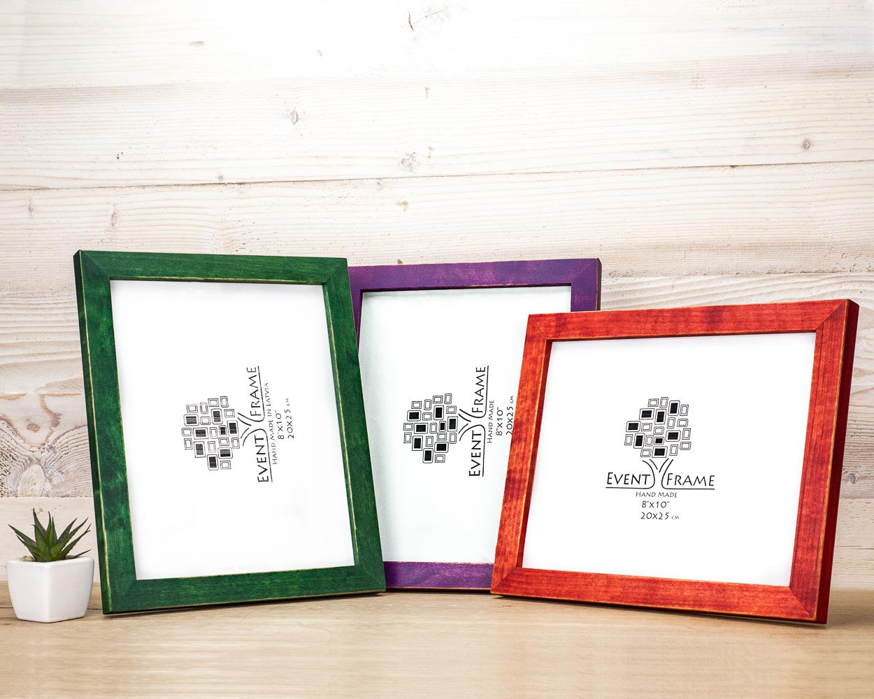 Cadre photo en bois de bouleau massif au design moderne et coloré, 23 mm