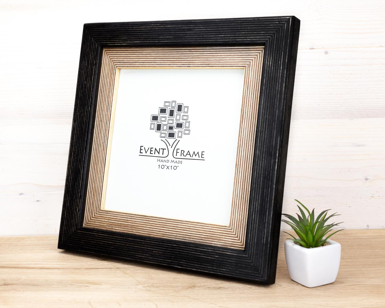 Handmade Black + Natural Picture Frame, Rustic Photo Frame with Wooden Mat, Any Custom Size A4,A3,A2, 5x7, 8x10, 12x18, 16x20, 18x24, 24x36