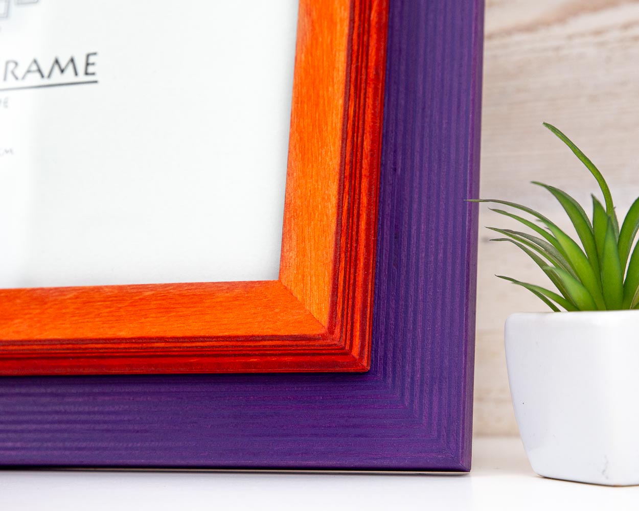 Double Purple + Orange Photo Frame