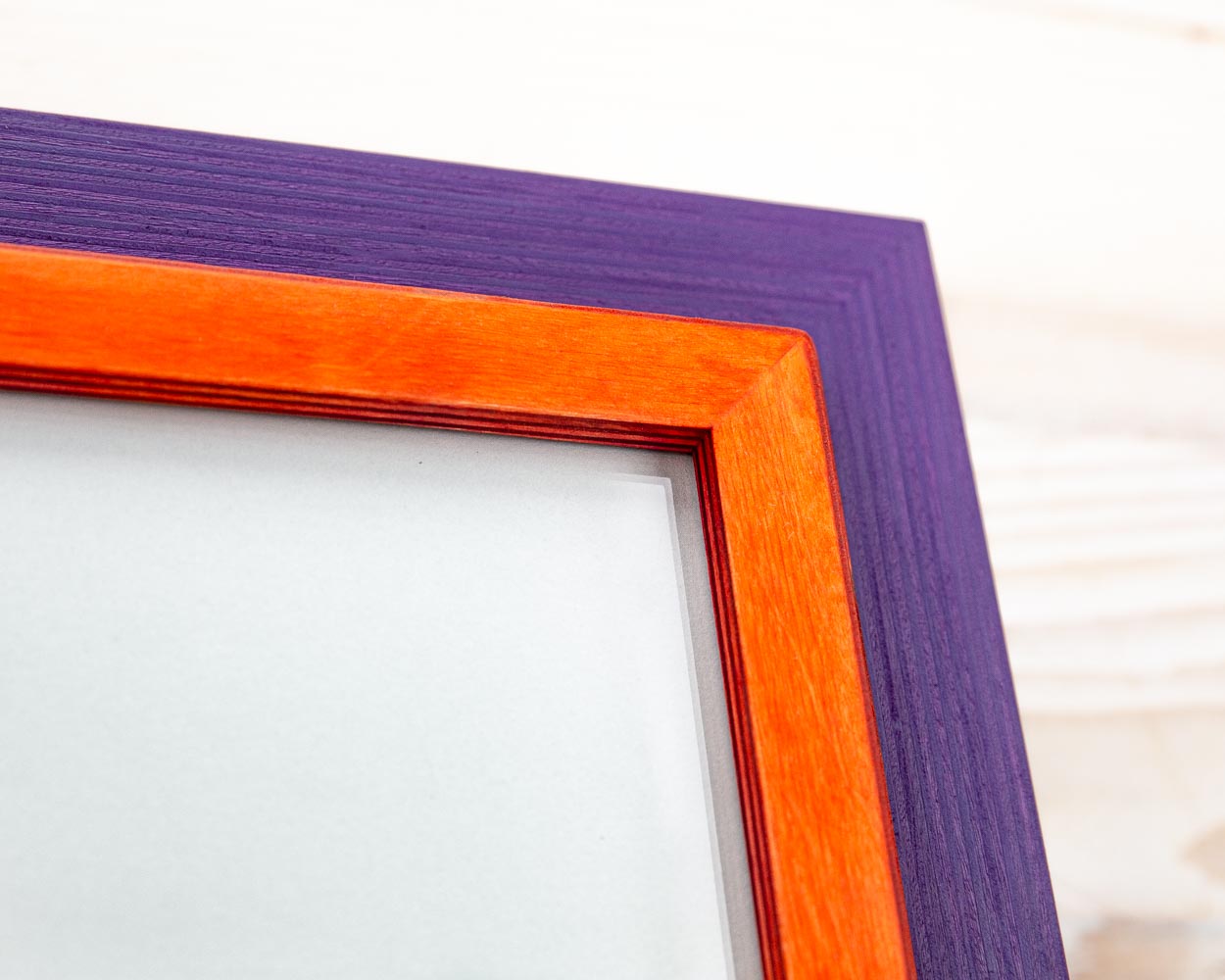 Double Purple + Orange Photo Frame
