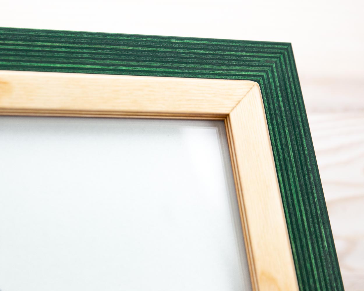 Green + Natural Picture Frame, Wooden Photo Frame for Wall Art, Custom Picture Frame 5x7, 8x8, 8x10, 11x17, 12x18, 18x24, 20x36, A3, A4, A5