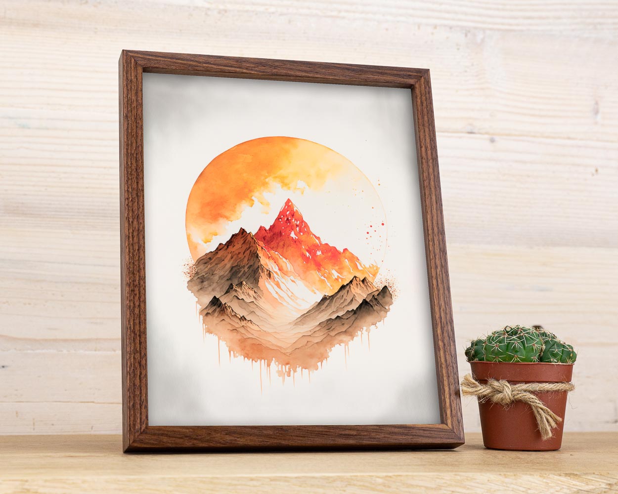 Solid Walnut Hardwood Photo Frame 1/2 Thin Edge