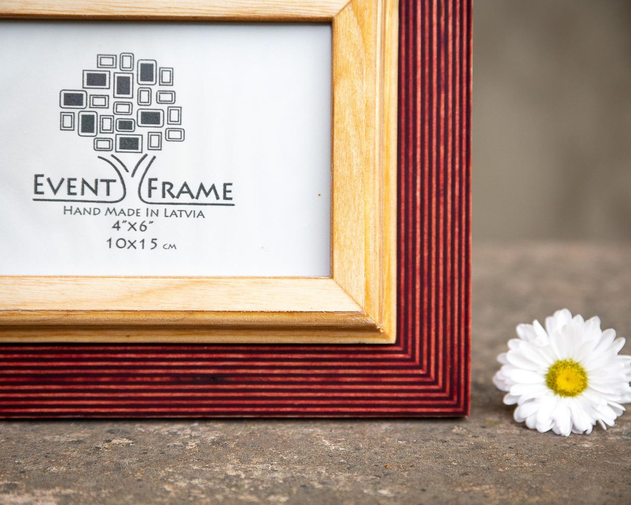 Double Red + Natural Photo Frame
