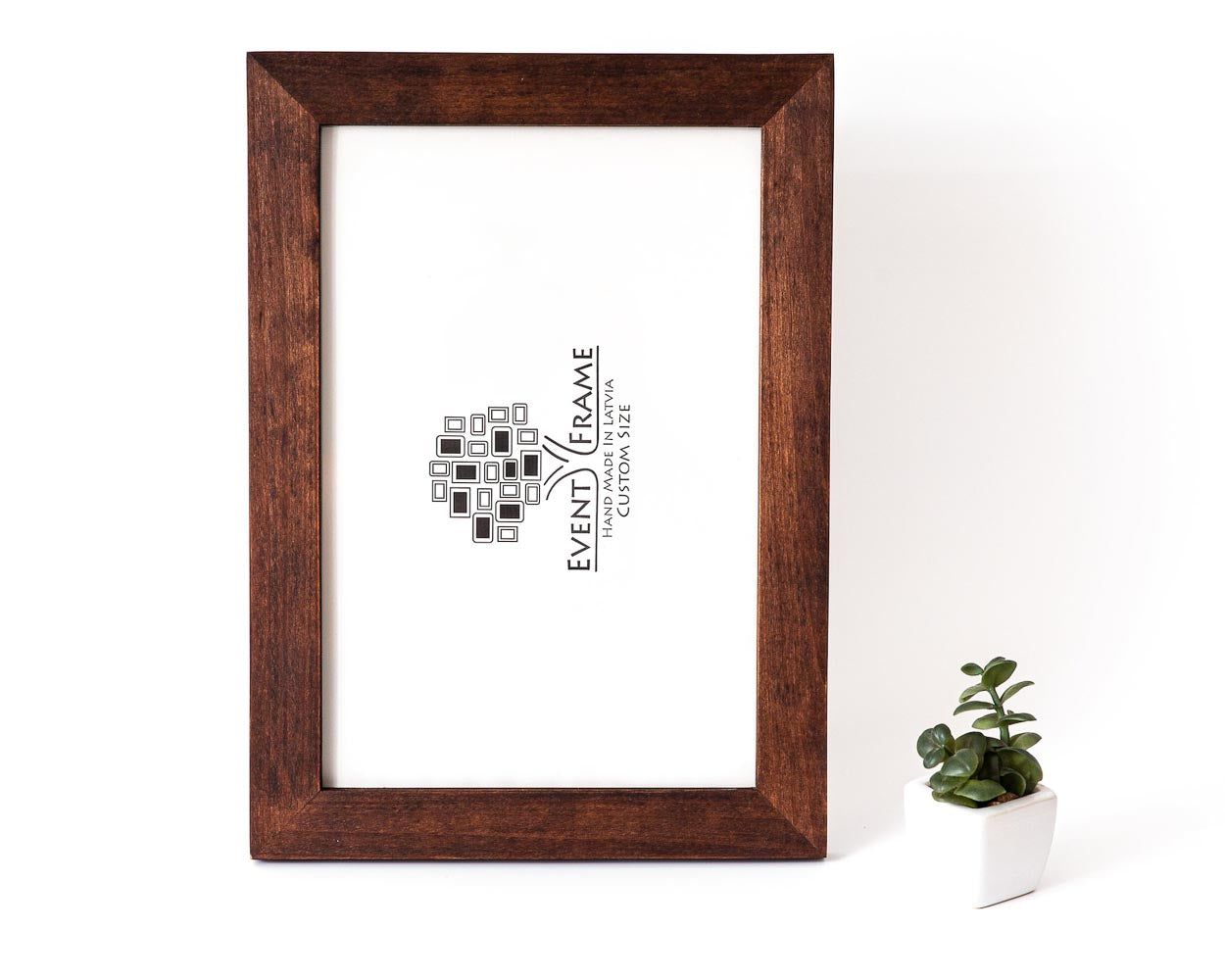 Brown Modern Design Photo Frame from Solid Birch Hardwood 34 mm