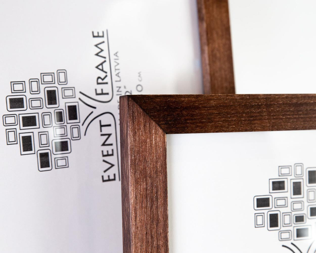 Custom wooden picture frame, birch hardwood, brown walnut color, handmade quality, custom sizes A4, A5, A3, 8x10, 5x7, 20x30, 14x18, 22x28