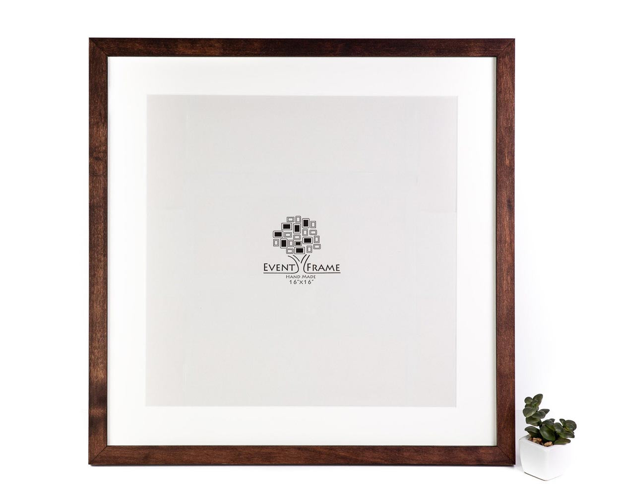 Custom wooden picture frame, birch hardwood, brown walnut color, handmade quality, custom sizes A4, A5, A3, 8x10, 5x7, 20x30, 14x18, 22x28