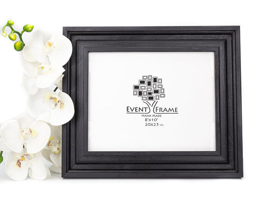 Elegant Black Wooden Frame for Wall Art, Handmade Flat Style Picture Frame, Any Custom Size A4, A3, A2, A1, 8x10, 9x12, 11x14, 16x20, 24x18