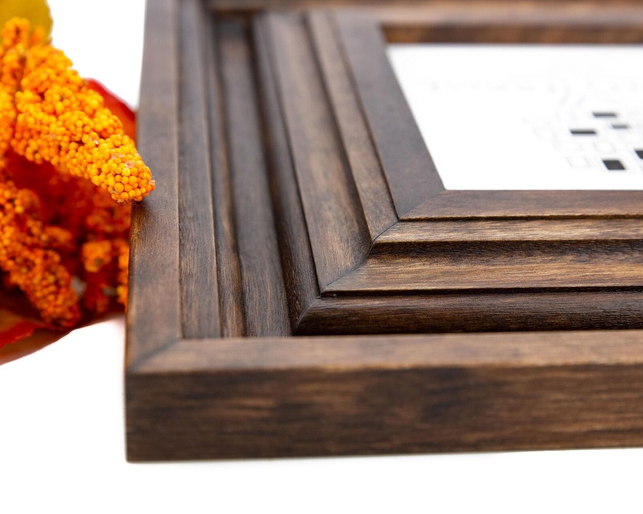 Walnut Brown Empire Style Frame for Gallery Wall Art, Museum Quality Wooden Picture Frame, Custom Size Frame A1 A2 18x24 22x28 24x36 30x40