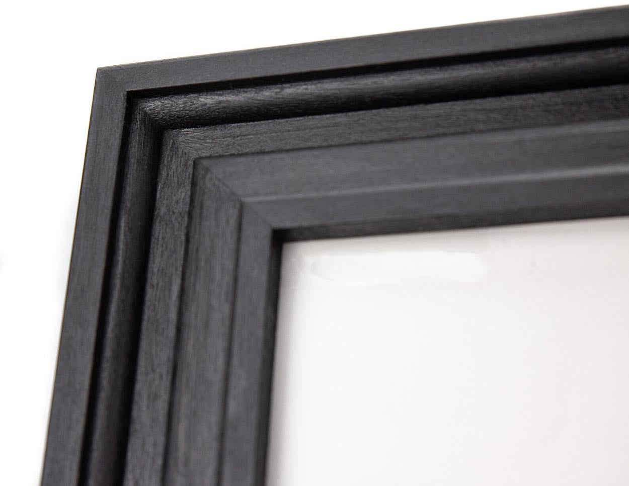 Black Vintage Design Photo Frame from Solid Birch Hardwood 3 inch wide