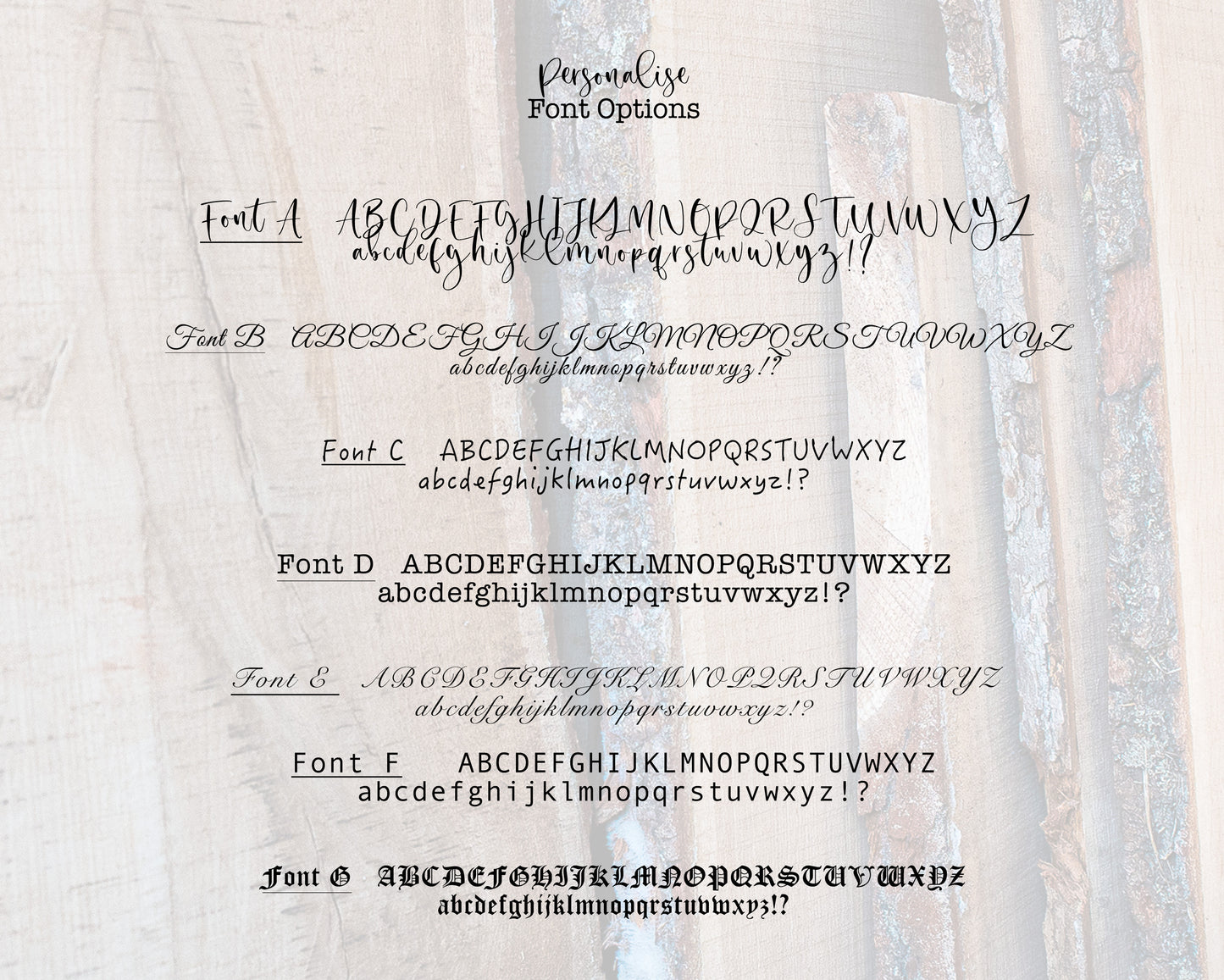 Gravierter brauner Bilderrahmen aus massivem Birkenholz