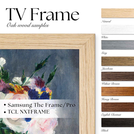 Thin Stained Hardwood TV Frame Samples