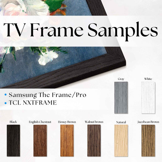 Thin Stained Hardwood TV Frame Samples