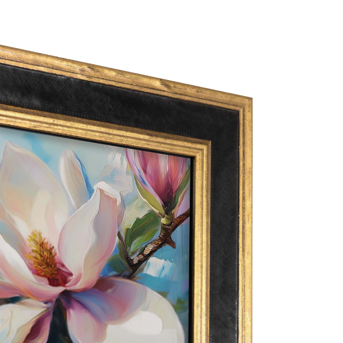 Black and Double Gold TV Frame