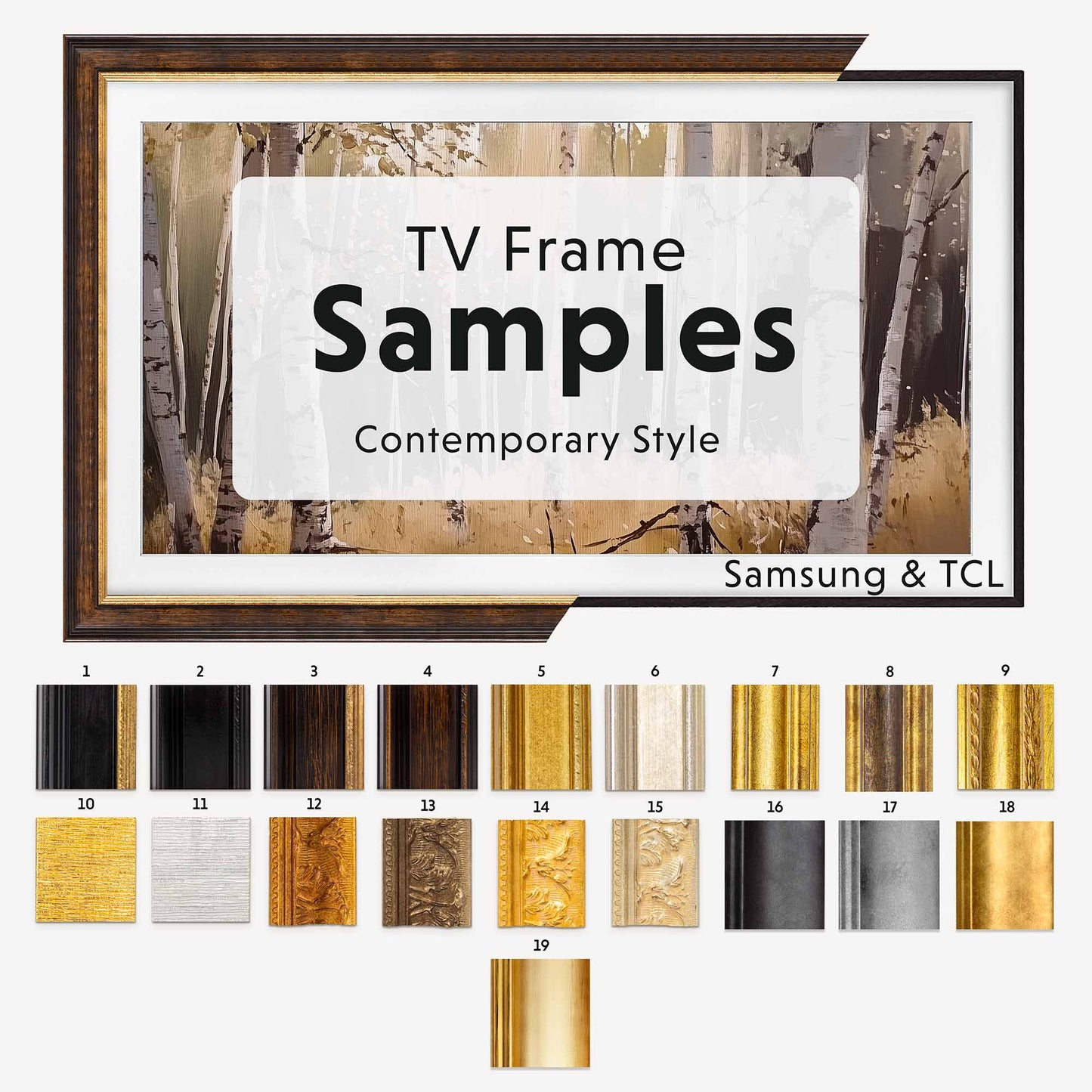 Contemporary Style TV Frame Samples