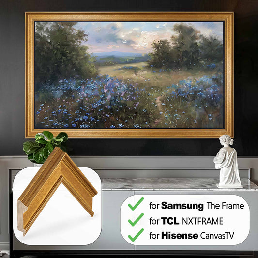 Antique Gold Leaf TV Frame