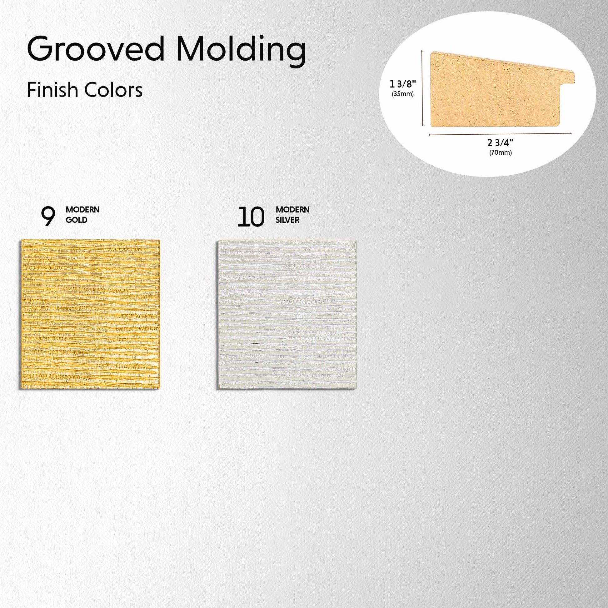 Grooved  molding sample colors