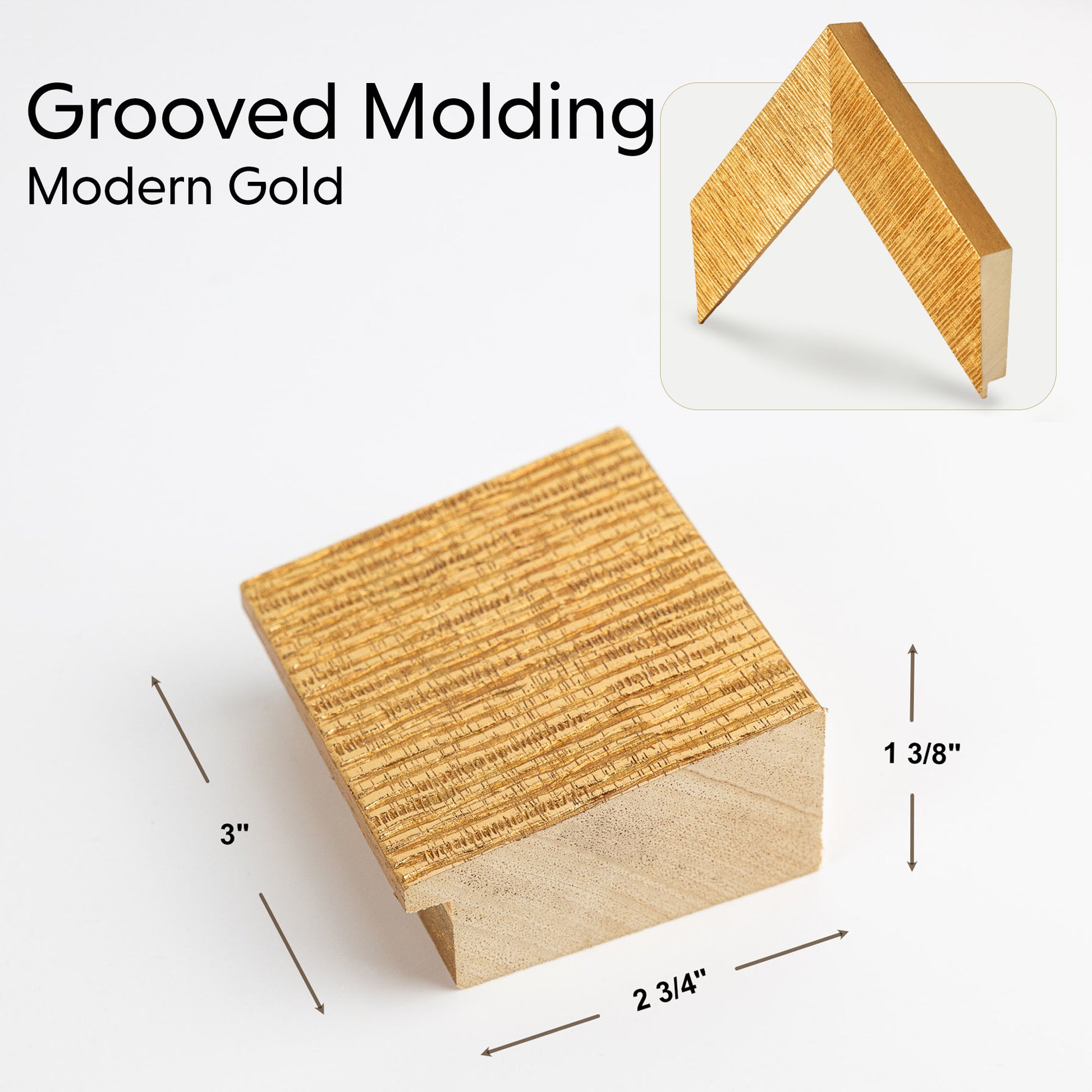 Grooved molding size