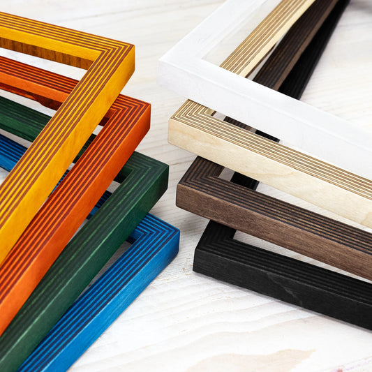 Cadre photo à bords super fins, couleur unie de votre choix dans un style minimaliste.