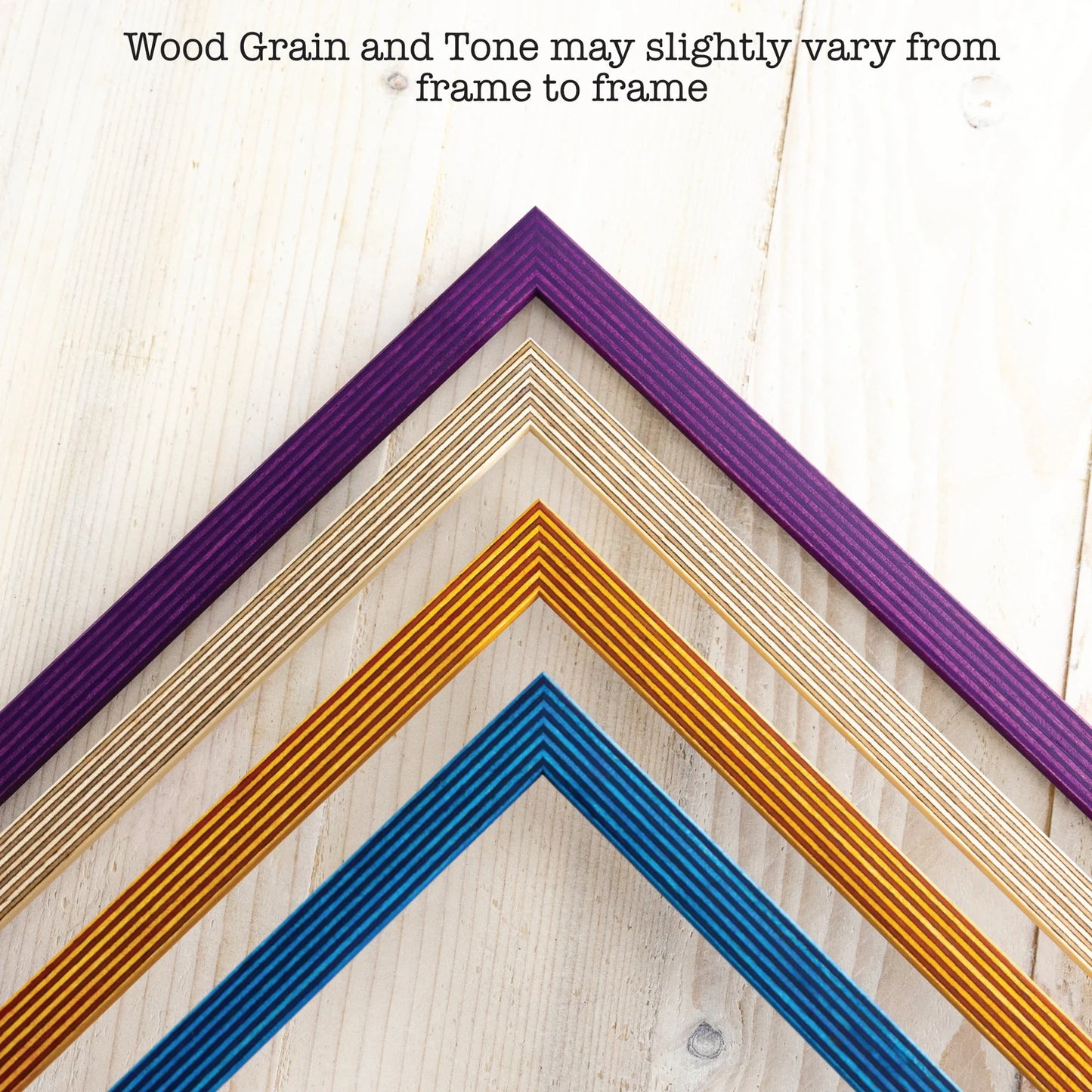 Thin Edge Picture Frame, Solid Color of Your Choice in Minimalistic Stripy Style, Handmade Custom Photo Frame