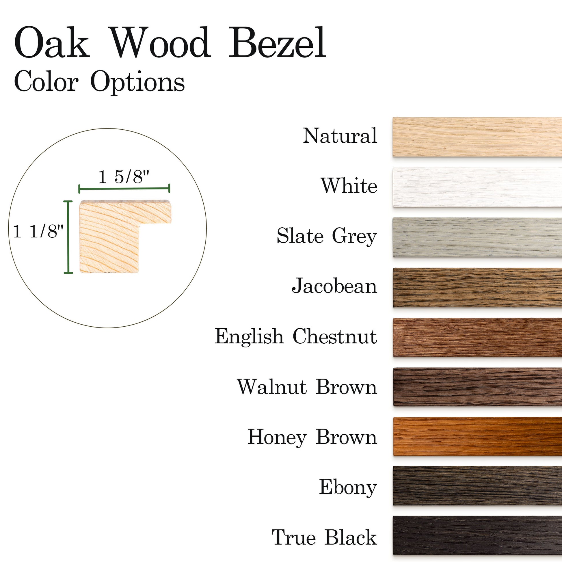 Oak 40 color options